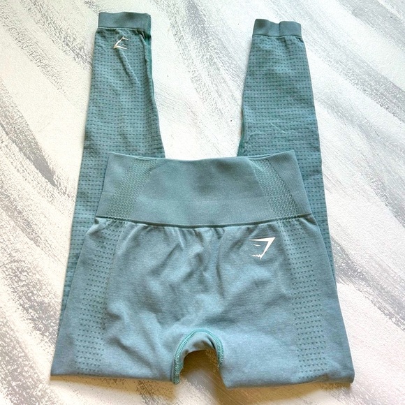 Gymshark Seamless Leggings | Size XS | Soft Teal - Picture 1 of 4